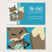 カラーカスタムフォックスクロシェ針糸ギフトラベル (正面&裏面)