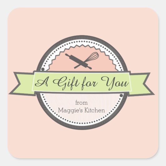 カラーカスタムベーカリー転がのピンウィスクベーキング スクエアシール (正面)