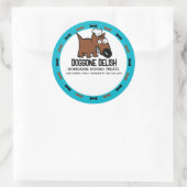 カラーカスタムペットフード料理犬フード犬のおやつ ラウンドシール (バッグ)