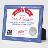 カラーカスタムマイルストン従業員のアニバーサリーアワード フォトプラーク (側面)
