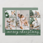カラーカスタムメリークリスマスフォトカードファイブフォト シーズンカード (正面/裏面)