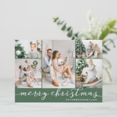 カラーカスタムメリークリスマスフォトカードファイブフォト シーズンカード (スタンド正面)