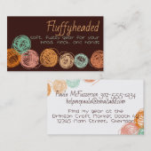 カラーカスタムヤーンボール編み物クロシェ・ホームズパン 名刺 (正面/裏面)