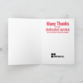 カラーカスタムユニバーサル従業員記念日カード カード (内部)