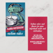カラーカスタムレトロスタンドミキサベーキングベーカリーカード 名刺 (正面/裏面)