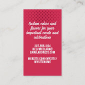 カラーカスタムレトロスタンドミキサベーキングベーカリーカード 名刺 (裏面)