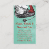 カラーカスタムレトロスタンドミキサベーキングベーカリーカード 名刺 (裏面)