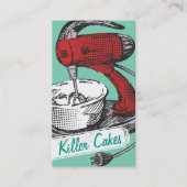 カラーカスタムレトロスタンドミキサベーキングベーカリーカード 名刺 (正面)