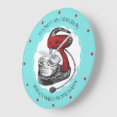 カラーカスタムレトロスタンドミキサーキッチンクロック ラージ壁時計 (傾斜)