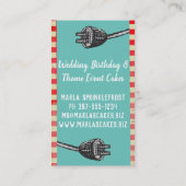 カラーカスタムレトロスタンドミキサーベーカリーベーキングブシン 名刺 (裏面)