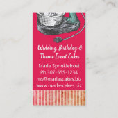 カラーカスタムレトロスタンドミキサーベーカリーベーキング 名刺 (裏面)