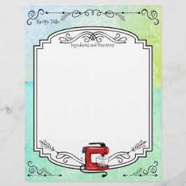 カラーカスタムレトロスタンドミキサーレシピレターヘッド