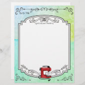 カラーカスタムレトロスタンドミキサーレシピレターヘッド (正面/裏面)