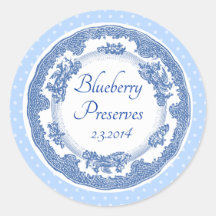 カラーカスタムヴィンテージブループレート缶詰ラベル