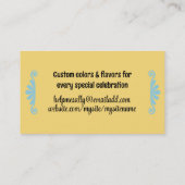 カラーカスタムヴィンテージベーカリー女の子ベーキングビズカード 名刺 (裏面)