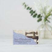 カラーカスタムヴィンテージ裁縫機布 名刺 (スタンド正面)