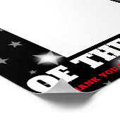 カラーカスタム写真の挿入の従業員(月) ポスター (角)