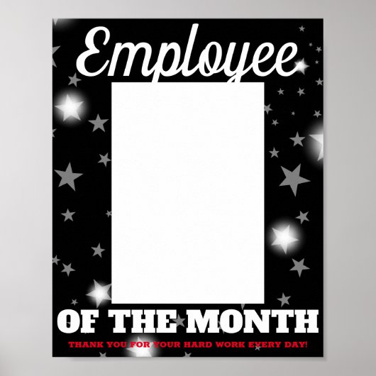 カラーカスタム写真の挿入の従業員(月) ポスター (正面)