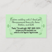 カラーカスタム刺繍針糸裁縫 名刺 (裏面)