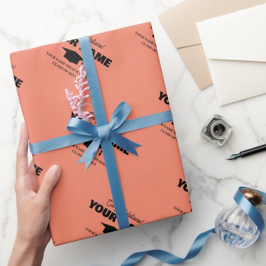 カラーカスタム卒業パーティラッピング紙 ラッピングペーパー (ギフト)