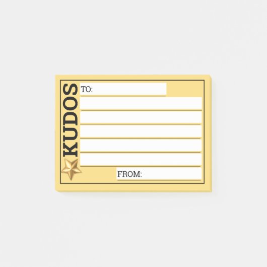 カラーカスタム婚約クドス従業員認識 ポストイット (正面)