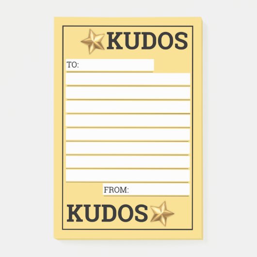 カラーカスタム婚約クドス従業員認識 ポストイット (正面)