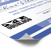 カラーカスタム従業員の記念日の証明書 ポスター (角)