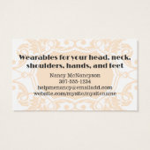 カラーカスタム手描き編み物針糸カード (裏面)