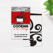 カラーカスタム料理ポットカーリング蒸気シェフカード (デスク)