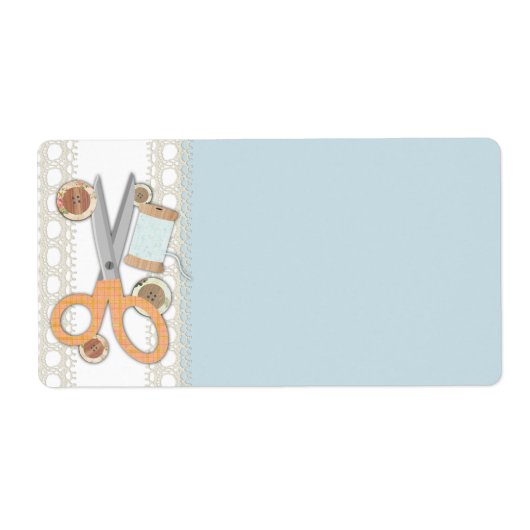 カラーカスタム裁縫はさみボタン糸 ラベル (正面)