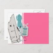 カラーカスタム裁縫パターンのドレスダミーギフトカード ポストカード (正面/裏面)