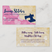 カラーカスタム裁縫機ステッチハートカード 名刺 (正面/裏面)