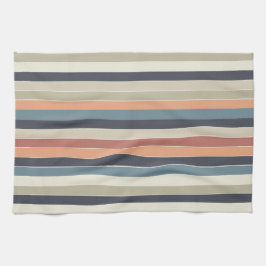 カラーカッコいいパレットストライプの キッチンタオル