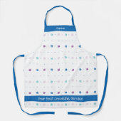 カラーカッコいいポープリント動物ワーカー エプロン (正面)