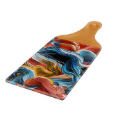 カラーカラフルブルーのサンゴ切断板のミックス カッティングボード (角)