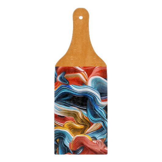 カラーカラフルブルーのサンゴ切断板のミックス カッティングボード (正面)