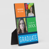 カラーカラフルブロックモダン写真の卒業 フォトプラーク (側面)