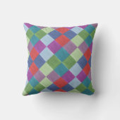 カラーカラフルブロックモノグラム クッション (裏面)