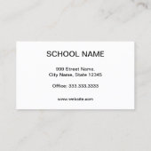 カラーカラフルペンシルスクールアート先生 名刺 (裏面)