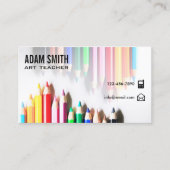 カラーカラフルペンシルスクールアート先生 名刺 (正面)