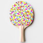 カラーカラフル抽象芸術・アートの塊 卓球ラケット (裏面)