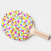 カラーカラフル抽象芸術・アートの塊 卓球ラケット (横)