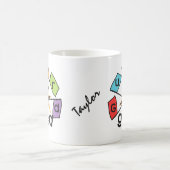 カラーガパーソナライズされたード卒業式マグカップ コーヒーマグカップ (中央)