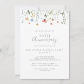 カラーガーデンワイルドフラワー結婚50周年記念 招待状 (正面)