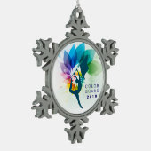 カラーガードのオーナメント スノーフレークピューターオーナメント (左)