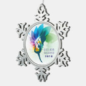 カラーガードのオーナメント スノーフレークピューターオーナメント (右)