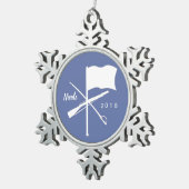 カラーガードのオーナメント スノーフレークピューターオーナメント (右)