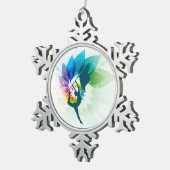 カラーガードのクリスマスのオーナメント スノーフレークピューターオーナメント (右)