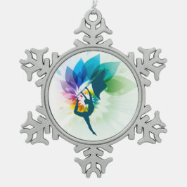 カラーガードのクリスマスのオーナメント スノーフレークピューターオーナメント