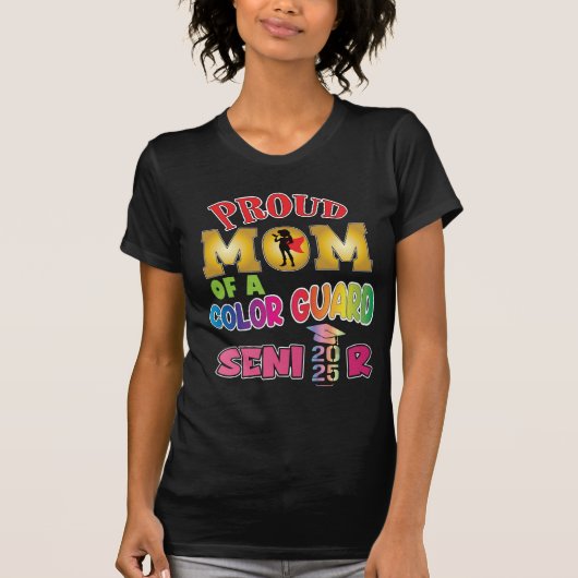 カラーガードの先輩ママ 2025年卒業 Tシャツ (正面)